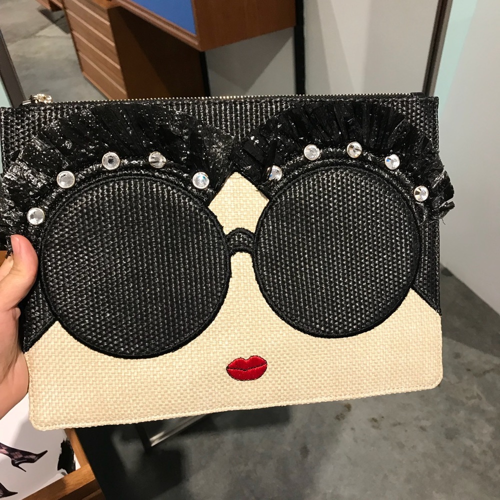 Alice + Olivia zip pouch clutch NWT